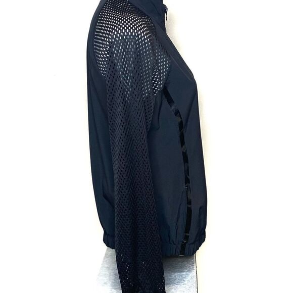 Zella NWT black lightweight full zip jacket with mesh sleeves size M - Picture 4 of 15